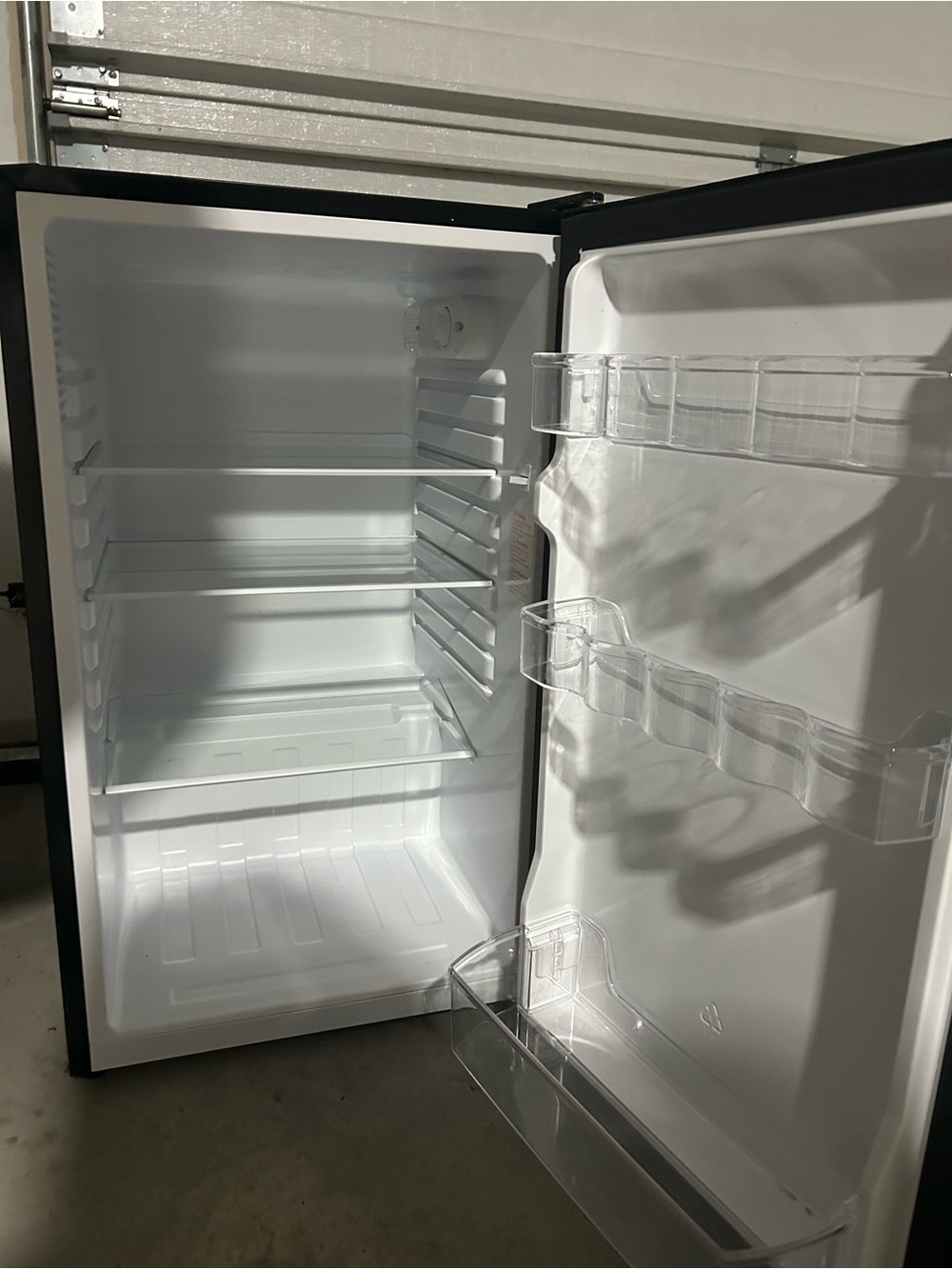 Hamilton Beach Black Compact Refrigerator with Clear Door Bins